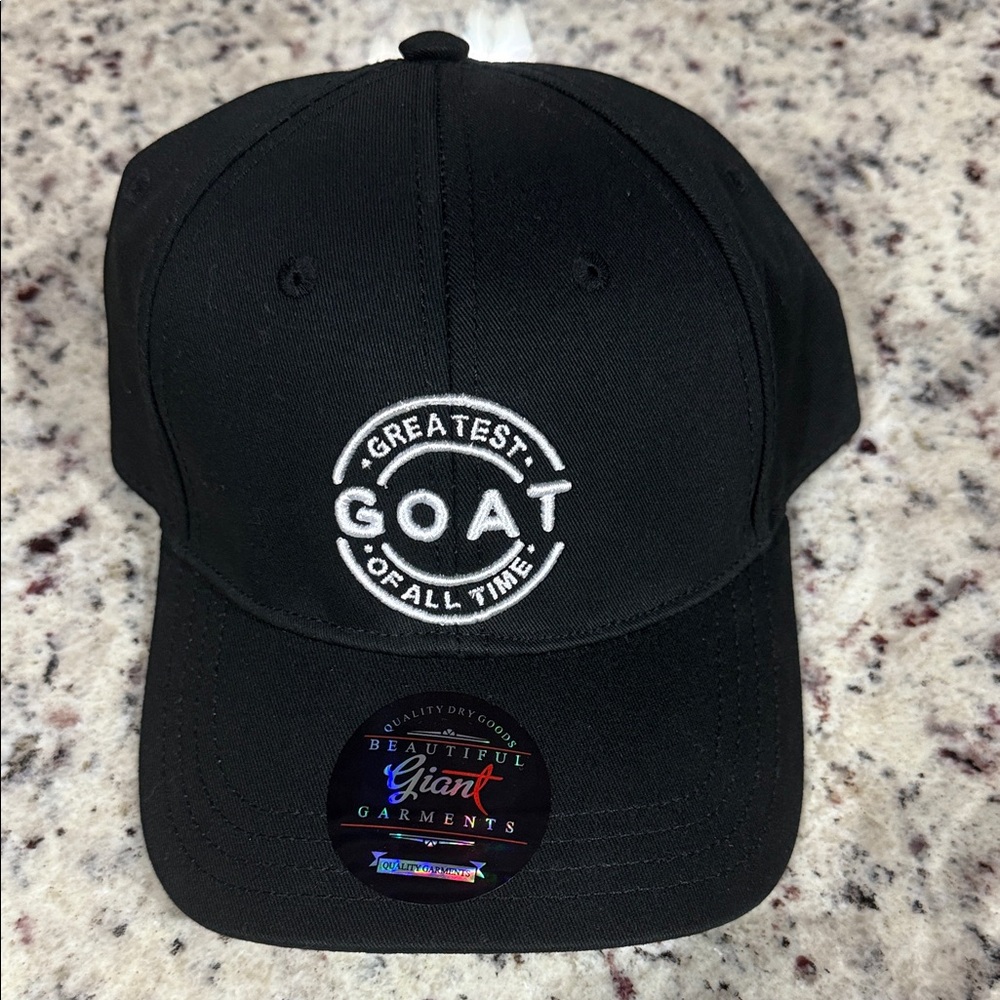 GOAT - Greatest of All Time - Black Embroidered Cap